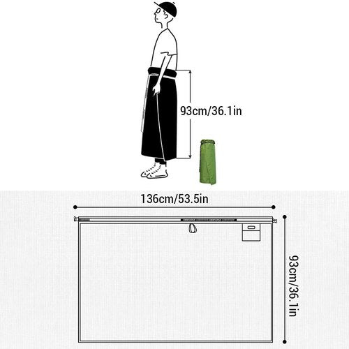 SOUUXIU Rain Skirt Ultralight Adjustable for Hiking Backpacking 20D Nylon Rainwear Rainproof Skirt for Fishing Camping