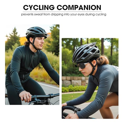 Sunmeci 2-Pack Skull Cap with Sun Visor for Helmets - Black & Green
