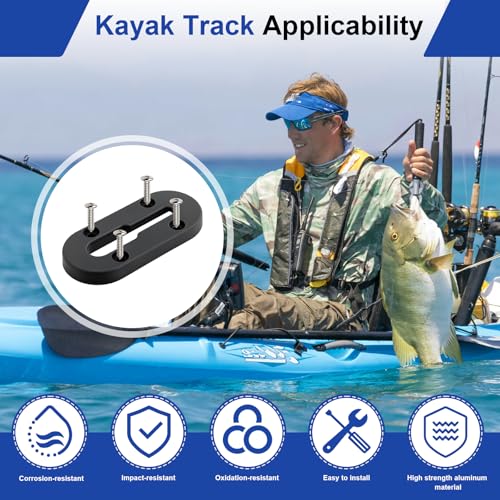 4 Inch Kayak Track Mount Rail Kit for Accessories - Durable ABS Construction