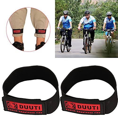 VGEBY 2PCS Pant Leg Straps,Cycling Pant Leg Band Elastic Puttee Safety Belt Bands Riding Equipment for Fishing Outdoor Sports (Black)