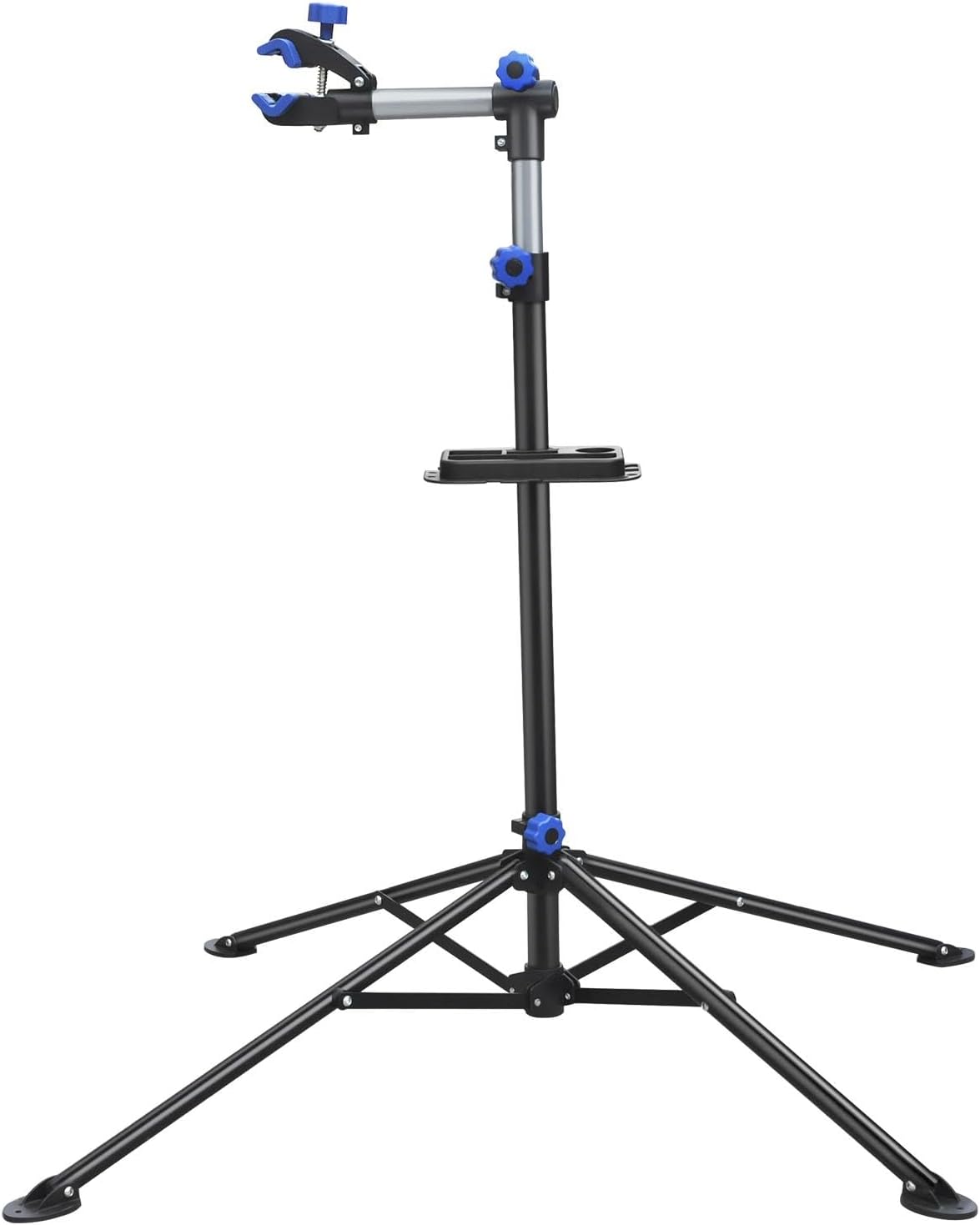 Yaheetech Bike Repair Stand - Height Adjustable Bicycle Workshop Stand with Tool Tray for Road & Mountain Bikes, Red/Blue
