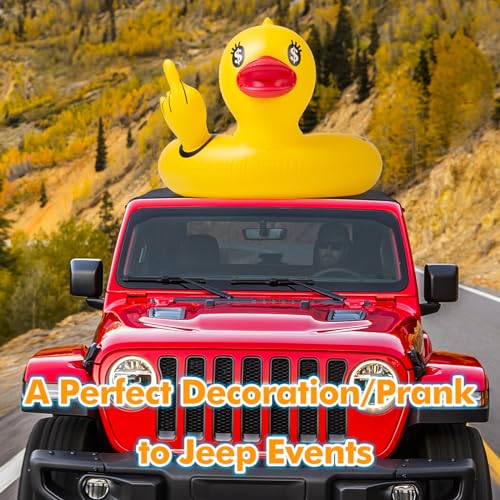 Float Joy Large Inflatable Rubber Duck Pool Float with