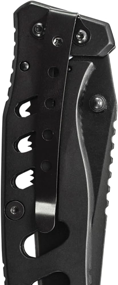 Smith & Wesson Extreme Ops CK10HBS 7.8in S.S. Folding Knife with 3.4in Serrated Tanto Point Blade and S.S. Handle for Outdoor, Tactical, Survival and EDC