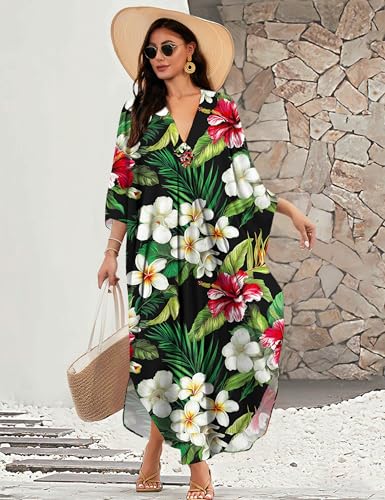 Women's Maxi Kaftan Dress for Summer Lounging - MooMoos & Caftan Style