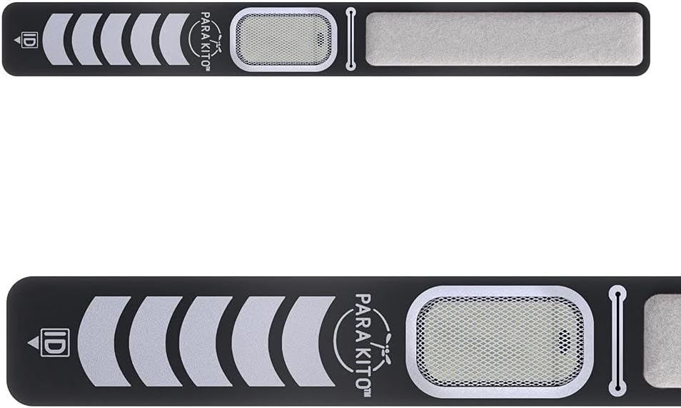PARA'KITO Mosquito Insect & Bug Repellent Wristband - Waterproof, Outdoor Pest Repeller Bracelet w/Natural Essential Oils - Sport Edition (Black)