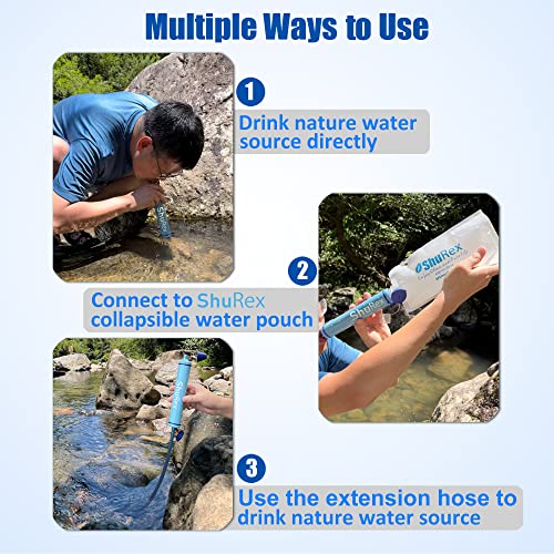 6L Gravity Water Filter System with Adjustable Tree Strap - Double Filter
