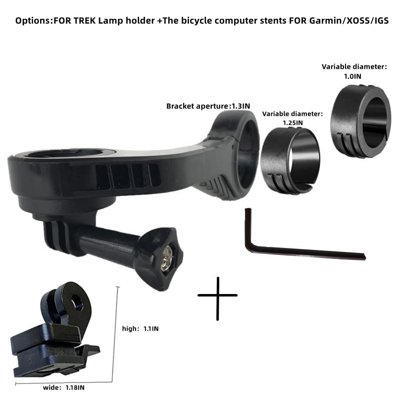 NELboNs Bike Light Adapter Mount Compatible with T rek Bontrager Headlights,Flashlight Adapter Use for Bike GPS Computer Mount,Headlight Mount for Cycling