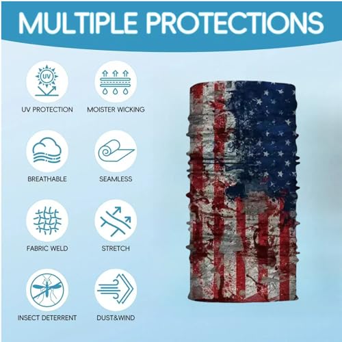 8PCS Neck Gaiter Balaclava Bandana Face mask, Sun Wind protection, Cycling, Running, Hiking Sports, for Men & Women