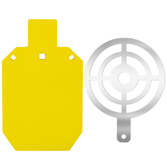 Eydutoi AR500 Steel Target for Shooting with Steel Painting Stencil,Yellow 1/2" Thick Gong Silhouette Metal Target,7" W×12" L,Shooting Targets for The Range