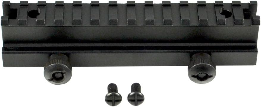 SNIPER1" High 13 Picatinny Slots, Hi-profile, Full Size Riser Mount, Hard Anodized, Black