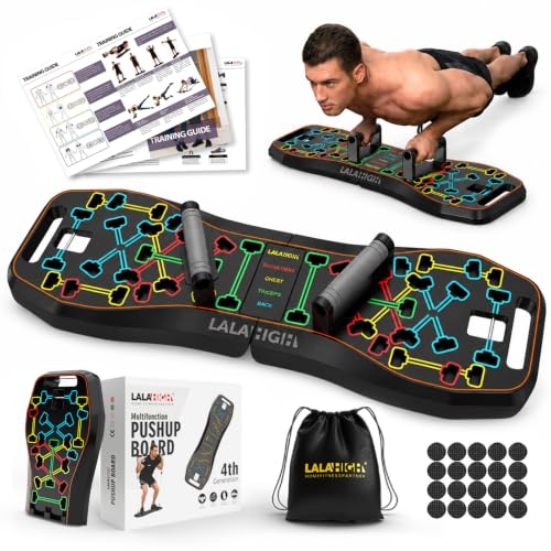 Black 36-in-1 Upgraded Push Up Board Home Gym Equipment with Ab Wheel & Resistance Bands