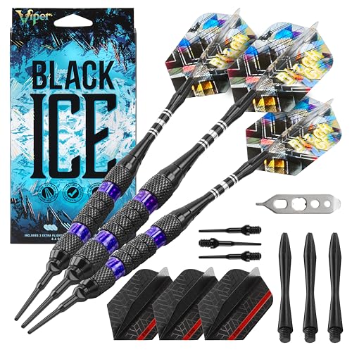 Viper Black Ice Soft Tip Darts - Purple 16 Grams - Precision Steel Tip