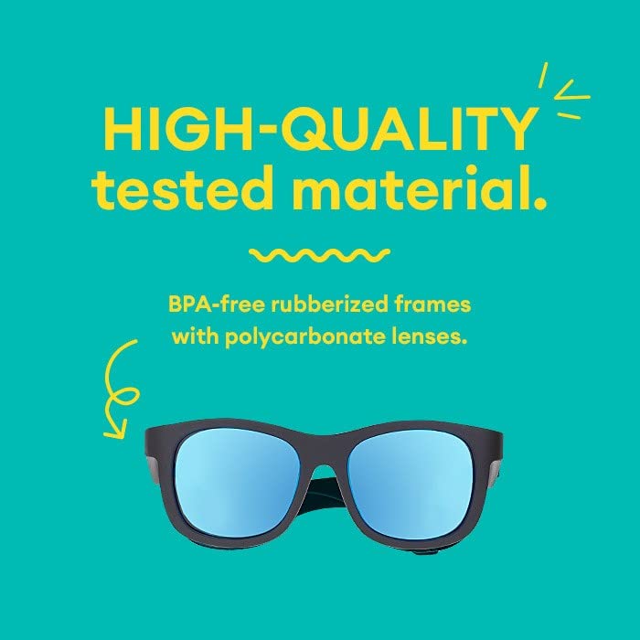 Babiators Baby Navigators - Original Jet Black Kid's Sunglasses | UV Protection, Ages 0-1 | Babies & Toddlers | UV Protection, Durable, Bendable, and Baby Proof