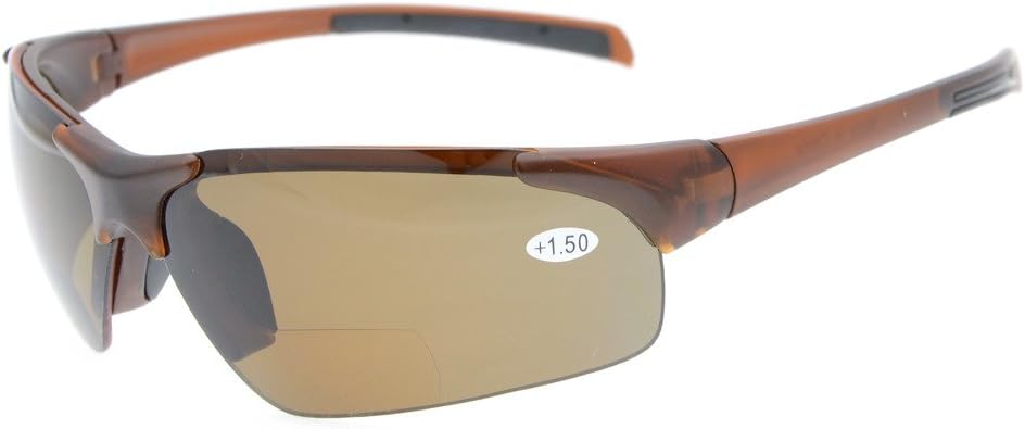 Eyekepper TR90 Unbreakable Sports Polarized Half-Rimless Bifocal Sunglasses