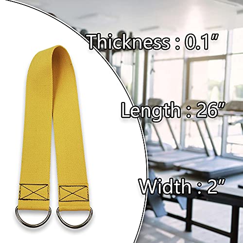 Yellow Fitness Dumbbell Loading Strap for Dip Belt & Weight Plates