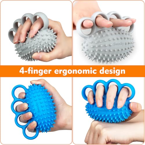 Stress Balls for Adults 2 Pack - Hand Exercise & Grip Strength Trainer