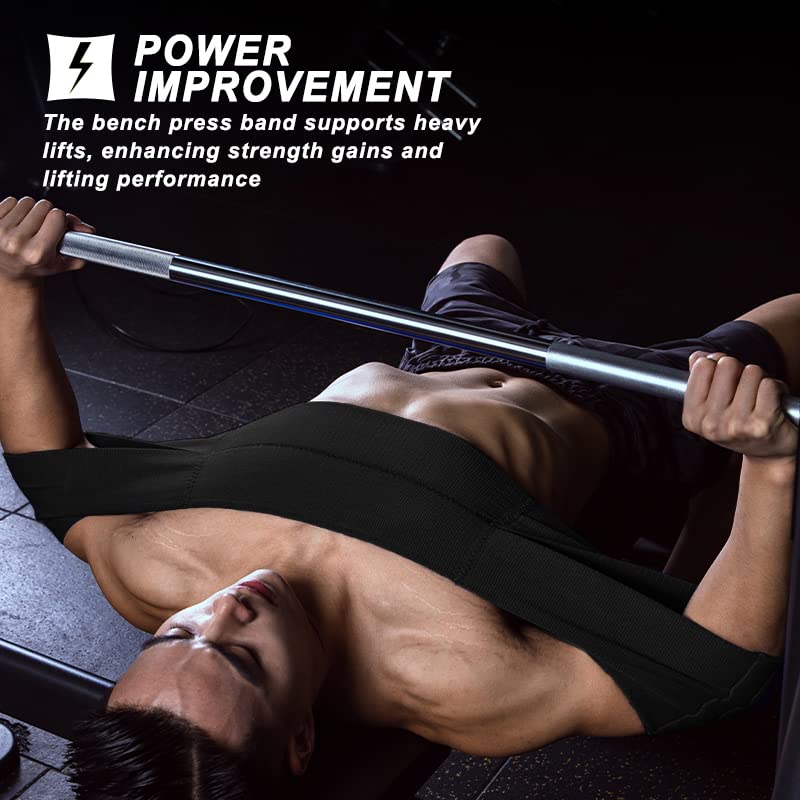 TAVIEW Bench Press Resistance Band,Power Weight Lifting Fitness Increase Strength Assist with Bench Press, Dips, and Push Ups