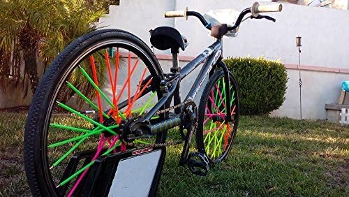 Super Pop Bicycle Spoke Skins Wraps Compatible with Schoolmate Bike Fans- Colorful Bike Wheel Decoration-72 Pcs(White)