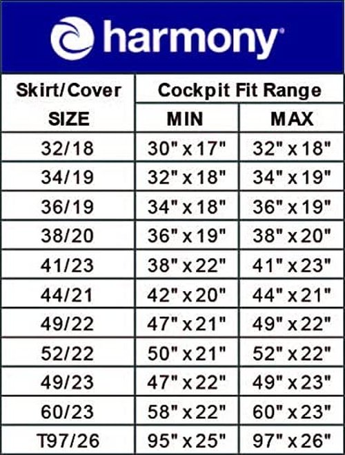 Harmony Kayak Cockpit Cover - Universal Fit for Single Seat Kayaks - Kayak Storage Cover