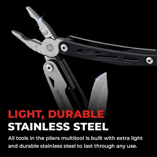 Magpie Pliers Multitool, 24 in 1 Essential Heavy-Duty Multipurpose Tool, Camping Accessories Survival Gear, Birthday Gift for Him Men Husband Son