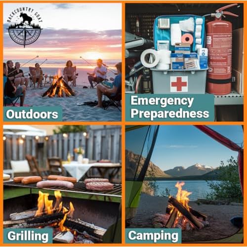 100% Waterproof Fire Plugs Fire Starters (50 Pack), BBQs, Smokers, Fire Pits, Fireplaces | Natural, Easy to Light, Emergency Ready
