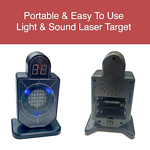 Laser Target with Light and Sound Activation Compatible with All RED Green IR Lasers