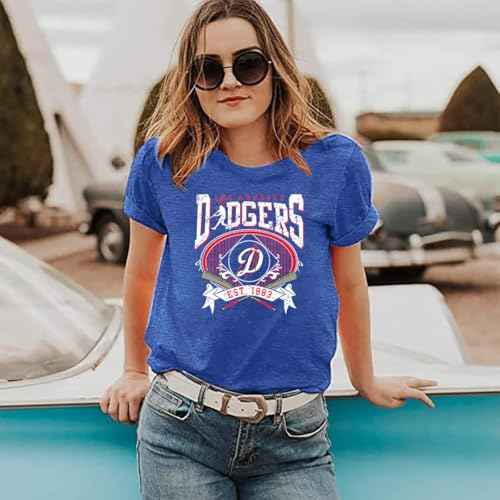 Baseball Shirt for Women Baseball Mom Tshirt Baseball Fan Shirts Baseball Season Game Day Short Sleeve Tee Top