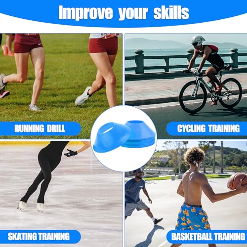 25PCS Soccer Cones for Training Agility Drills with Mesh Bag - Kids & Adults