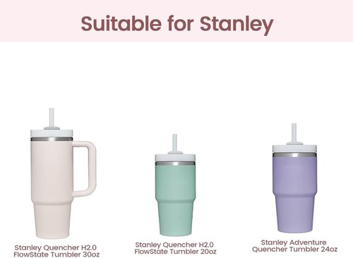 Silicone Boot Cover for stanley cup protector boot,Silicone Water Bottle Sleeve for Stanley Quencher H2.0 and Quencher Adventure Tumbler 40 oz/30 oz/20 oz Cup ，Straw Protectors (20/30oz, Cream)