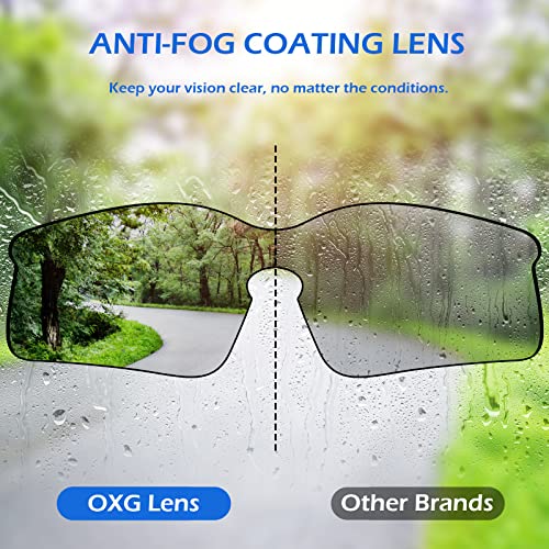 OXG 12 Pack Anti Fog Safety Glasses for Men, Grey Protective Eyewear