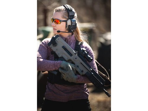 Walker's Razor Slim Low Profile Electronic Ear Muffs Flat Dark Earth with Free Walkie Talkie