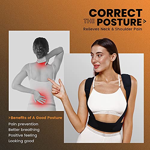 Posture Corrector for Women & Men, Adjustable Back Support Brace - Small/Medium
