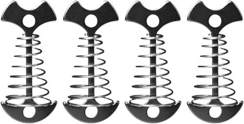 Spring Fishbone Deck Pegs Tent Stakes Awning Nails Deck Hooks Windproof Rope Tensioner Awning Fixed Hook Buckle, Carabiner with Rope Buckle Outdoor Fixed Wind Camping Buckle Rope Anchor