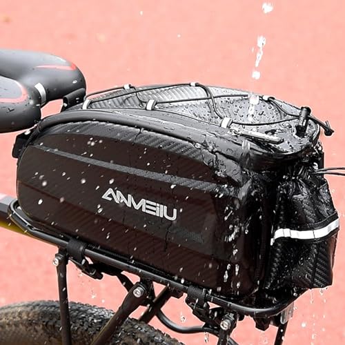 Waterproof Bike Rack Bag 6L Pannier with Rain Cover & Installation Straps