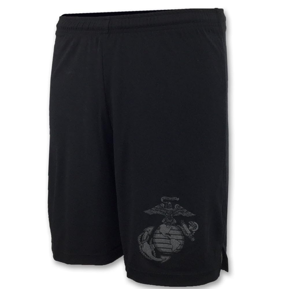 Armed Forces Gear Marines Men's PT Shorts (Black, MD)