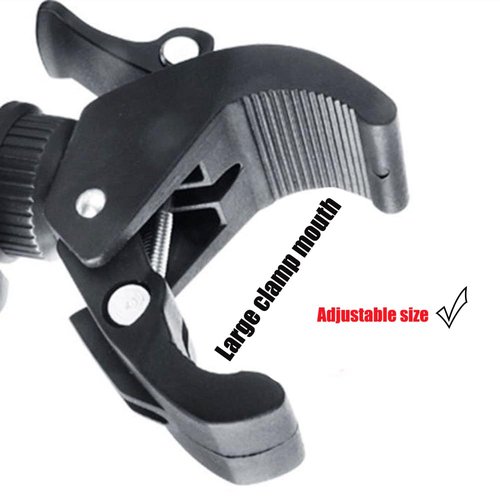 Yenux 2pcs Universal Flashlight Bike Mount Bike Handlebar Bicycle Flashlight Lamp Mount Clamp Stand Holder 360º Rotation Quick Release Pipe Clamp Mounts