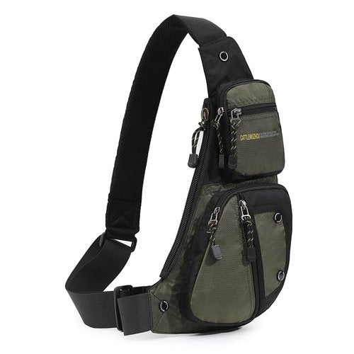 QAZWSXE Mens Sling Bags Crossbody,Shoulder Bag for Men,Men Crossbody Bags for Hiking Traveling Outdoors Green