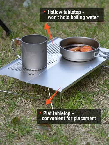 WildCall Ultralight Backpacking Folding Camping Table - Silver