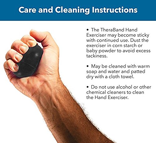 THERABAND Hand Exerciser, Ball For Hand, Wrist, Finger, Forearm, Grip Strengthening & Therapy, Squeeze Ball to Increase Hand Flexibility & Relieve Joint Pain, Red, Soft, Beginner