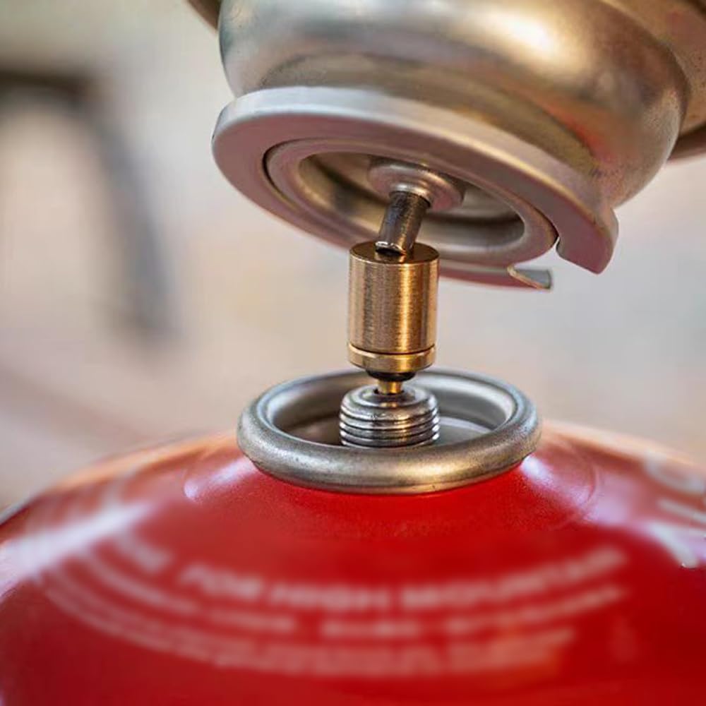 3 PCS Gas Refill Adapter Golden Butane Refill Adapter 17MM*8MM Filling Butane Canister Adapter for Outdoor Camping Stove Cylinder Butane Canister Tanks