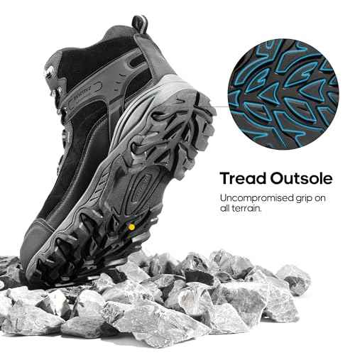 NORTIV 8 Men's Waterproof Hiking Boots Outdoor Mid Trekking Lightweight Mountaineering Shoes Paladin