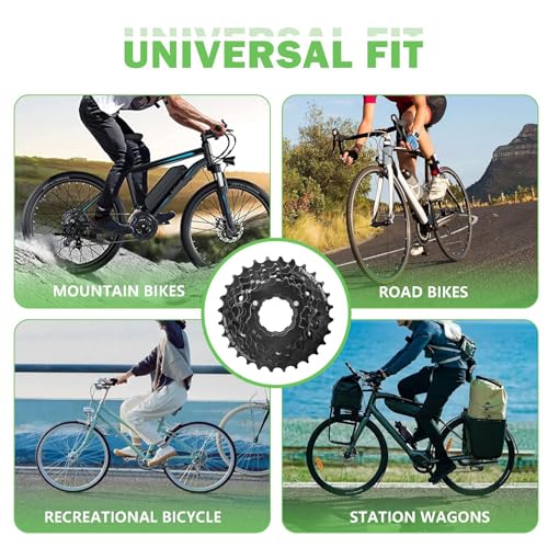 7 Speed Bike Cassette 12-28T Compatible with Mountain and Road Bikes