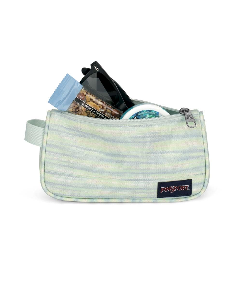 JanSport Medium Accessory Pouch, Secure Storage Space for Pens, Power Cords, Pencil Case, Ideal for Everyday Essentials - 70S Space Dye Fresh Mint