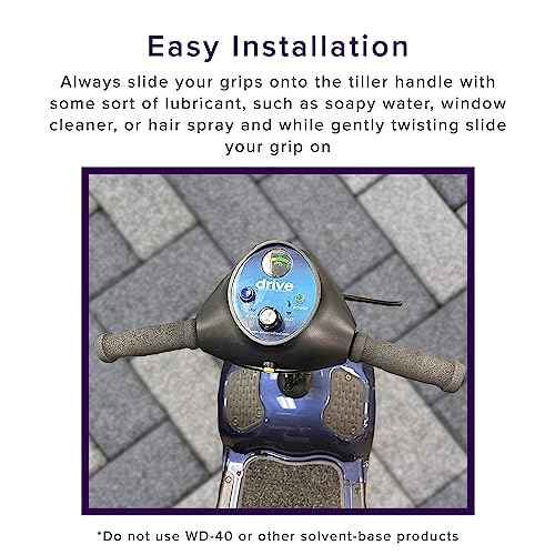 AlveyTech 130 mm (5") Long Handlebar Grip (Set of 2) - Replacement Foam Grips for Mobility Scooters, Folding E-Scooter, Electric Bicycles, Mini Dirt Gas Powered Bikes, Pit Pocket Mod Bike Parts