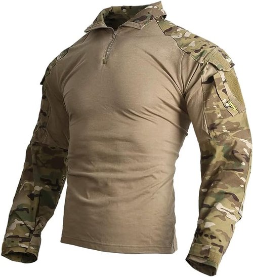 EMERSONGEAR Tactical Men Combat Shirt,Army Airsoft BDU Outdoor Shirt,G3 Paintball Long Sleeve T-Shirt Top