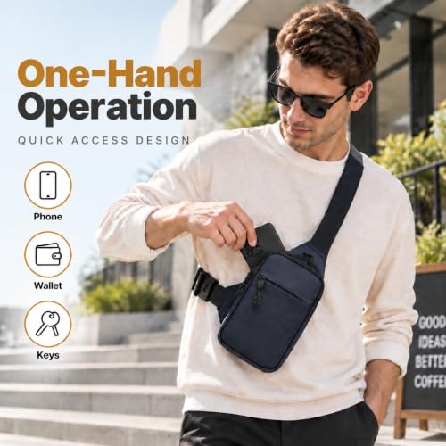 Mini Sling Bag for Men Small Crossbody Phone Bag - Nave Blue