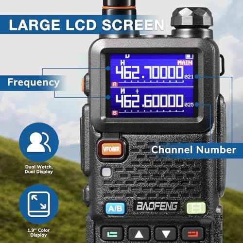 [Chirp Compatible] BAOFENG UV-5G Plus GMRS Handheld Radio, Long Range Rechargeable 5W Two Way Radio, 999 Channels, with NOAA Weather Receiving, 2500mAh Battery USB-C Port, 8" & 15.5" Antennas, 2 Pack