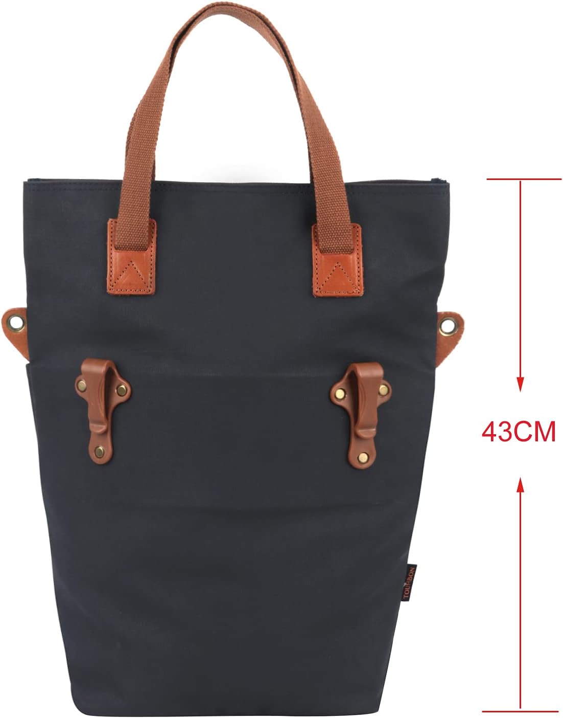 TOURBON Canvas Clip-On Quick-Release Bike Panniers Women's Shoulder Tote Bag