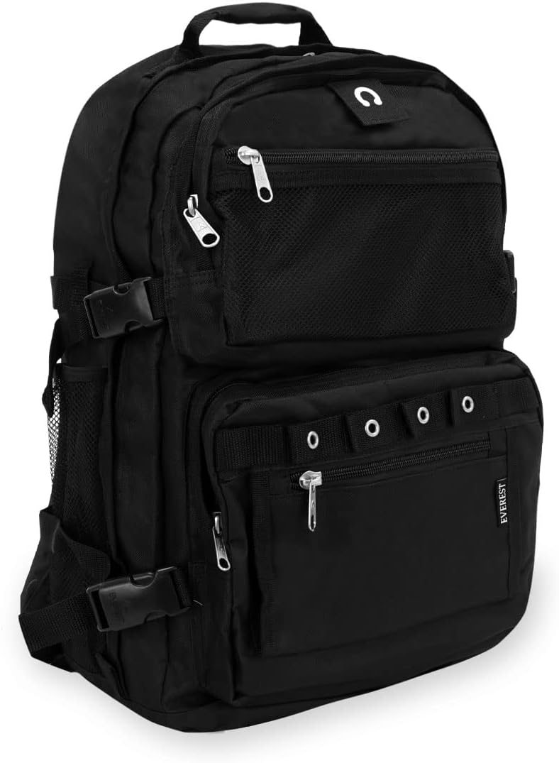 Everest Oversize Deluxe Backpack, Olive/Black, One Size