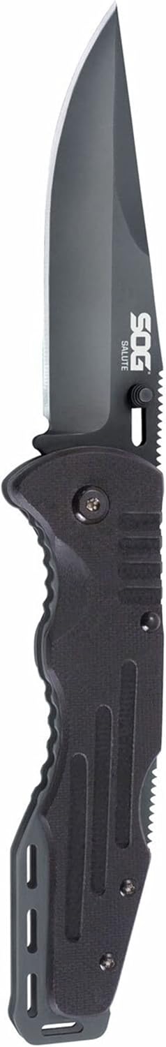 Fusion Salute, G-10 Handle, Black Blade, Plain